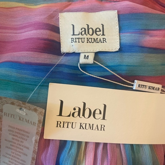 “LABEL RITU KUMAR” Sheer Kimono Kaftan Shrug - Picture 16 of 16